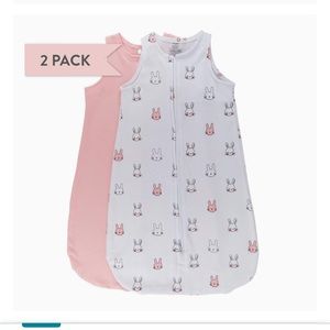 Baby Sleep Bag, Pink/White 0-3 months, Pack of 2